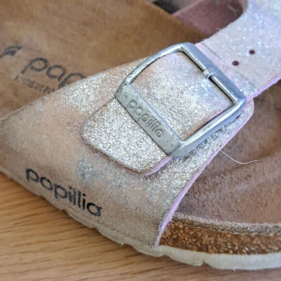 Birkenstock Women’s 39 EU 8 Narrow Papillo Madrid Silver Glitter Slip-On Buckle - Picture 8 of 10